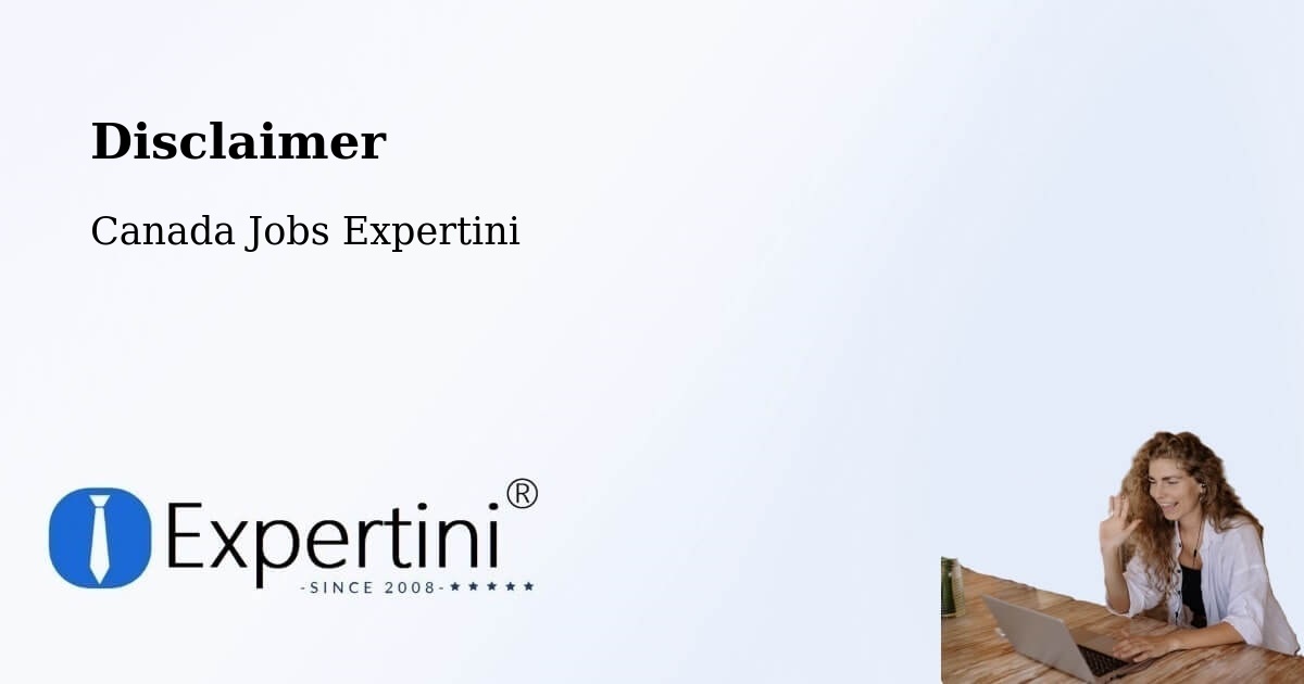 Disclaimer – Saint John - Canada Jobs Expertini